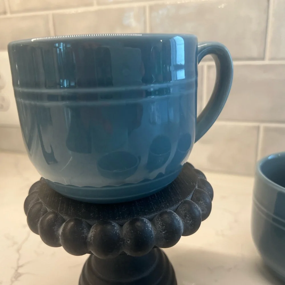 Threshold Blue Ceramic Mug Set of 4. - Picture 3 of 10